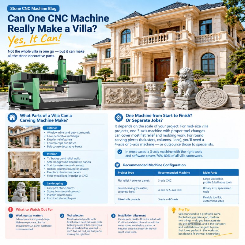 One CNC Machine, Dozens of Villa Stonework Possibilities